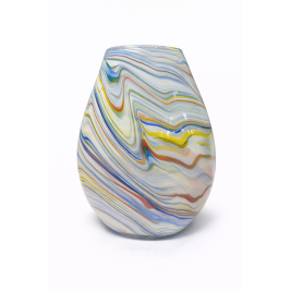 Wazon szklany Krosno 30 cm kolorowy dekoracyjny artystyczny