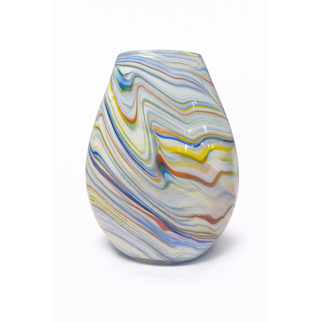 Wazon szklany Krosno 30 cm kolorowy dekoracyjny artystyczny