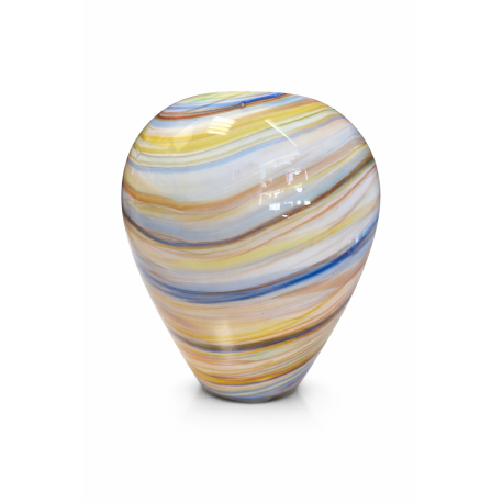 Wazon szklany Krosno 33 cm kolorowy dekoracyjny artystyczny kolorowy