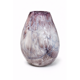 Wazon szklany Krosno 40 cm fioletowy dekoracyjny artystyczny