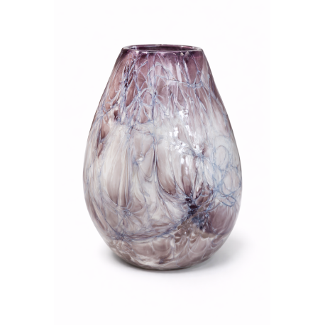 Wazon szklany Krosno 40 cm fioletowy dekoracyjny artystyczny