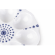Półmisek do jajek Bogucice Flisty 20 cm porcelanowy biało-niebieski
