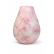 Wazon szklany do kwiatów 40 cm różowy dekoracyjny artystyczny