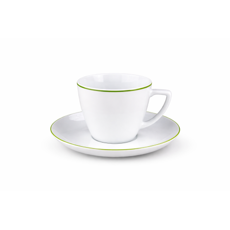 Filiżanka 350 ml ze spodkiem Waza Modern Zielona Linia