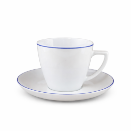 Filiżanka 350 ml ze spodkiem Waza Modern Niebieska Linia