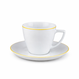 Filiżanka 350 ml ze spodkiem Waza Modern Cytrynowa Linia