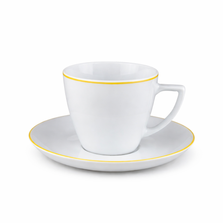 Filiżanka 350 ml ze spodkiem Waza Modern Cytrynowa Linia