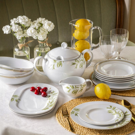 Serwis obiadowy dla 12 osób/42 elementy Waza OLIWKA