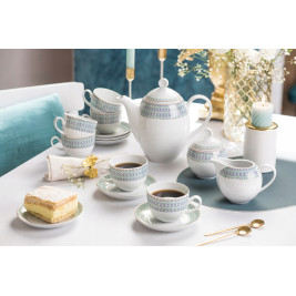 Serwis kawowy Waza Murano dla 12 osób/27 elementów porcelana złocona