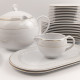 Serwis obiadowy Waza Zoja 42 el 12 osób porcelana złocona WA-161