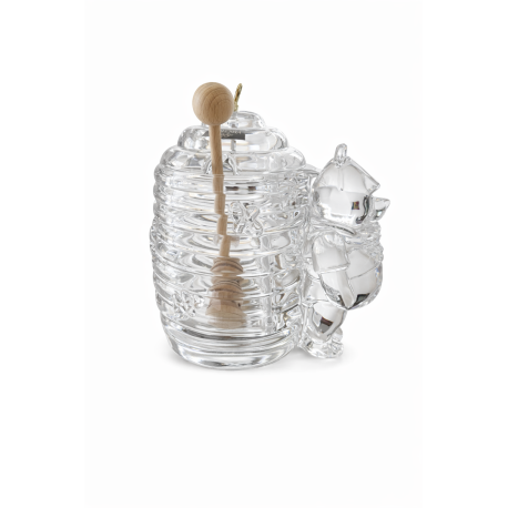Pojemnik na miód BOHEMIA Teddy Bear kryształowy z nabierakiem