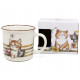 Kubek porcelanowy 400 ml koty z pudełkiem prezentowym