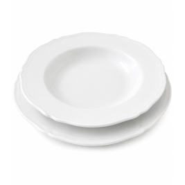 Komplet talerzy dla 6 osób 18 elementów Porcelana Bogucice Gino White
