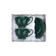 Komplet 2 filiżanek ze spodkami 250 ml Veroni Royal Green
