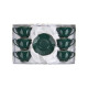 Komplet 6 filiżanek ze spodkami 250 ml Veroni Royal Green