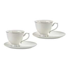 Komplet 2 filiżanek ze spodkami 220 ml Veroni Dominica
