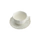 Komplet 2 filiżanek ze spodkami 220 ml Veroni Karin porcelana