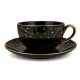 Zestaw czajniczek z filiżanką 300 ml Zodiak black Porcelana Bogucice