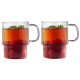 Zestaw 6 szklanek do napojów 350 ml + dzbanek 1,5L Vialli Design Różowy
