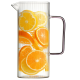 Zestaw 6 szklanek do napojów 350 ml + dzbanek 1,5L Vialli Design Różowy
