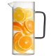 Zestaw 6 szklanek do napojów 350 ml + dzbanek 1,5L Vialli Design szary