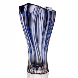 Wazon kryształowy 320mm | Bohemia Plantica blue