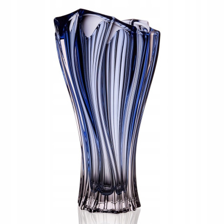 Wazon kryształowy 320mm | Bohemia Plantica blue