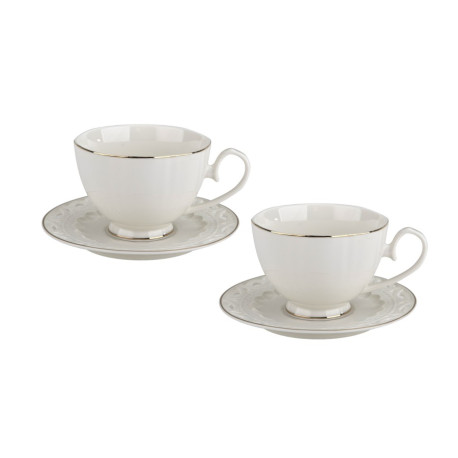 Komplet 2 filiżanek ze spodkami 250 ml Veroni Nina