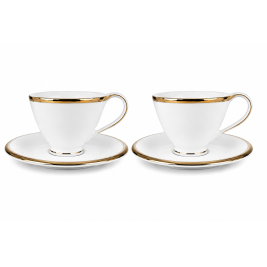 Komplet 2 filiżanek ze spodkami Bogucice Cleopatra Gold Plus 250 ml