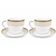 Komplet 2 filiżanek ze spodkami Bogucice Martha Gold 250 ml