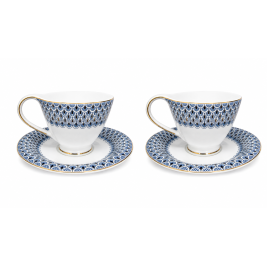 Komplet 2 filiżanek ze spodkami Bogucice Henriette 250 ml