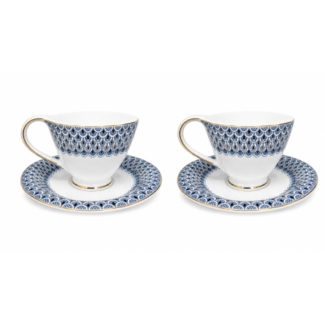 Komplet 2 filiżanek ze spodkami Bogucice Henriette 250 ml