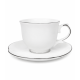 Komplet 2 filiżanek ze spodkami 220 ml Bogucice Perla Platin