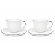 Komplet 2 filiżanek ze spodkami 220 ml Bogucice Perla Platin