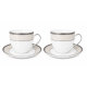 Komplet 2 filiżanek ze spodkami Bogucice Martha Platin 250 ml