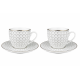 Komplet 2 filiżanek ze spodkami 300ml porcelana Bogucice Oktan