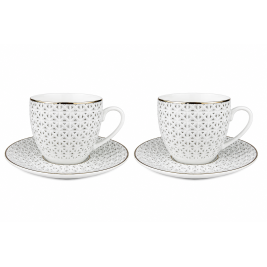 Komplet 2 filiżanek ze spodkami 300ml porcelana Bogucice Oktan