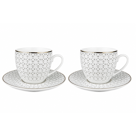 Komplet 2 filiżanek ze spodkami 300ml porcelana Bogucice Oktan