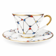 Zestaw 2 filiżanek ze spodkami 250 ml Arlekin Porcelana Bogucice