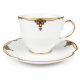 Komplet 2 filiżanek ze spodkami porcelana Bogucice Clara 220 ml