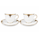 Komplet 2 filiżanek ze spodkami porcelana Bogucice Clara 220 ml