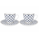 Zestaw 2 filiżanek ze spodkami 250 ml Swietłana Porcelana Bogucice