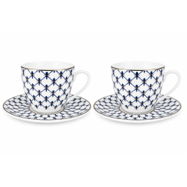 Zestaw 2 filiżanek ze spodkami 250 ml Swietłana Porcelana Bogucice