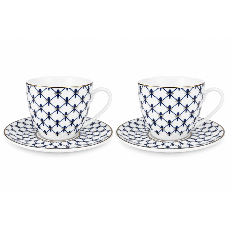 Zestaw 2 filiżanek ze spodkami 250 ml Swietłana Porcelana Bogucice