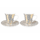 Komplet 2 filiżanek ze spodkami 250ml Porcelana Bogucice LENTA