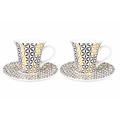 Komplet 2 filiżanek ze spodkami 250ml Porcelana Bogucice LENTA