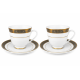 Komplet 2 filiżanek ze spodkami 220ml Porcelana Bogucice CONTE