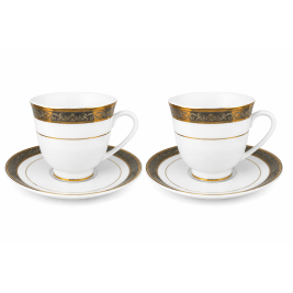 Komplet 2 filiżanek ze spodkami 220ml Porcelana Bogucice CONTE