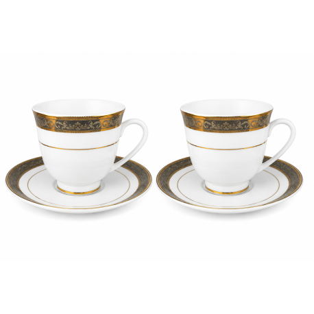 Komplet 2 filiżanek ze spodkami 220ml Porcelana Bogucice CONTE