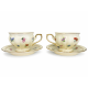 Filiżanki espresso ze spodkami 120 ml komplet 2 sztuk Porcelana Duo